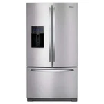 Whirlpool WRF757SDHZ 27 Cu. Ft. Stainless Steel Wide French Door Refrigerator Open. Price: $1499.00.