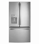 36" French Door 20.6 Cu. Ft. Refrigerator - GYE21JYMFS Open. Price: $1849.99.