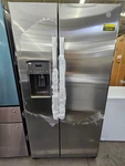 GZS22DSJSS 36" Stainless Cd Side By Refrigerator Nob #155481 Bp Open. Price: $1845.00.