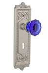 Nostalgic Warehouse 722813 Egg & Dart Plate Crystal Cobalt Glass Door Knob Open. Price: $84.99.