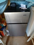 Magic Chef Mini Refrigerator Stainless Steel Silver Two Door Manual Defrost Used. Price: $180.00.