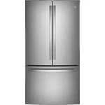 GNE29GYNFS 36" Stainless 28.7 Cu Ft French Refrigerator Nib #146833 Bp New. Price: $1995.00.