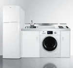 Summit 83" All-in-one Kitchenette, Coil Cooktop, W/ Washer/dryer, ACKSPWD82 New. Price: $5440.00.