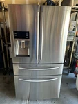 Samsung RF28R7201SR 793L 4-DOOR French Refrigerator Stainless Steel Used. Price: $900.00.