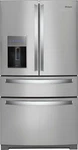Whirlpool 36 Inch 4-DOOR French Refrigerator With In-door-ice WRX986SIHZ Open. Price: $1899.99.