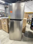 Vissani 10.1 Cu Ft Top Freezer Refrigerator Stainless Steel Garage Ready Open. Price: $325.00.