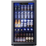 Simzlife 130 Can Beverage Refrigerator With Glass Door For Home, 17.3 In D, 31.3 New. Price: $329.99.