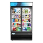 Koolmore 45" 2-DOOR Steel/aluminum Display Refrigerator Merchandiser Black New. Price: $2203.30.