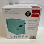 Rca RMIS129-BLUE Mini Retro 6 Can Beverage Refrigerator-blue New. Price: $24.99.