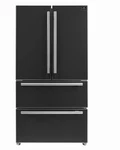 Forno Moena FFRBI182036BLK 36'' Freestanding 4-DOOR Refrigerator Open. Price: $1599.99.