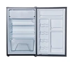 4.3 Cu Ft Single Door Mini Fridge, Stainless Steel Look, New, Width 19.12". Price: $240.82.