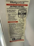 Hotpoint CTF15GC Frost-free Top Freezer Refrigerator Cu Ft White Shelves Used. Price: $100.00.