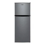 Galanz 4.6. Cu Ft Two Door Mini Refrigerator With Freezer, Stainless Steel, New. Price: $169.99.