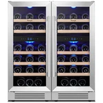 Yeego 30" Wine Cooler Dual Zone Left+right Fridge With Door,shelves,led Lights Open. Price: $659.99.