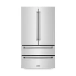 Zline 36" Counter Depth French Door Stainless Refrigerator Ice Maker RFM-36 OB1 Open. Price: $2870.01.