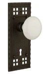 Nostalgic Warehouse Craftsman Plate With Keyhole White Porcelain Knob, Mortise New. Price: $46.42.