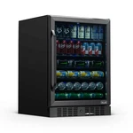 Newair 24" Built-in Can Beverage Fridge Black Stainless Steel NBC177BS00. Price: $949.99.