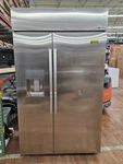 Profile PSB48YSNSS 48" Stainless Built-in Side/side Refrigerator Nob #160428 Open. Price: $6299.00.