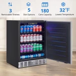 New Edgestar 24" Wide Stainless 142 Can Indoor/outdoor Beverage Cooler (black). Price: $499.00.
