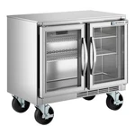 Beverage-air UCR34HC-25 34" Undercounter Refrigerator With Glass Doors And Led New. Price: $4248.84.