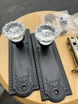 Nostalgic Warehouse Crystal Meadows Plate Passage Knob Set Open. Price: $100.00.
