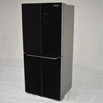 Contoure Refrigerator French 4-DOOR 15.5 Cu.ft. 115V Glass R-1540GBK Open. Price: $619.42.