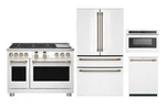 Cafe Matte White Appliance Package With 48" Range & French Door Refrigerator New. Price: $18430.00.