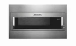 Kitchenaid 30 Inch Built-in Microwave With 1.1 Cu. Ft. Cap KMBT5511KSS Open. Price: $949.99.