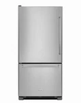 Kitchenaid 30" Bottom Mount Refrigerator With 19 Cu. Ft. - KRBL109ESS Open. Price: $1899.99.