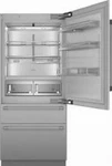 *thermador Freedom Collection 36" Bottom Mount Smart Refrigerator T36BB120SS Open. Price: $9499.00.