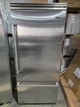 Viking VCBB5363ERSS Series 36" Built-in Bottom Freezer Refrigerator, Stainless Open. Price: $3695.00.