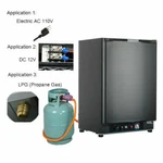 Smad Refrigerator 3 Way 2.1 Cu Ft Gas Ac/dc Propane Rv Fridge Frost-free Mute New. Price: $489.00.