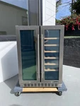 Newair 18 Bottle & 58 Can Premium Built-in Dual Zone French Door Mini Fridge. Price: $850.00.