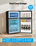 Vevor 3.2 Cu.ft Mini Fridge With Freezer - Dual Door Compact Refrigerator, Black New. Price: $275.99.