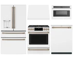 Cafe Matte White Kitchen Package With 30" Slide-in Gas Range New. Price: $12250.00.