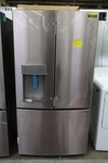 GFE28GYNFS 36" Stainless 27.7 Cu. Ft. French Door Refrigerator Nob #160874 Open. Price: $1449.00.