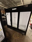 True GDM-72-HC TSL01 78" Black Swing Glass Door Refrigerated Merchandiser Used. Price: $2450.00.