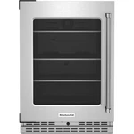 Kitchenaid KURL314KSS 24 Built-in Undercounter Refrigerator Open. Price: $2199.99.