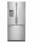 Whirlpool 30" French Door 19.7 Cu. Ft. Refrigerator - WRF560SEHZ Open. Price: $1499.99.