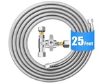 25FT Premium Stainless Steel Braided Refrigerator Water Line With Stop Valve. Price: $55.36.