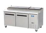 Arctic Air APP71R 71" Stainless Steel Pizza Prep Table / Cooler New. Price: $3849.00.