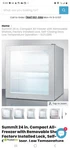 Summit SCFU386 24" Countertop Merchandising Freezer Gray, Glass Swing Door... New. Price: $700.00.
