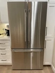 Thermador 36" Refrigerator French Doors (model #T36FT820NS) - Local Pickup Only Open. Price: $600.00.