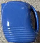 Vtg Deco Refrigerator Ware Beverage Pitcher Blue Ceramic Hall Fiesta Like Used. Price: $29.99.