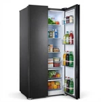 Iceblue 20.7 Cu.ft. Side-by-side Refrigerators, 36" Full Black Stainless Steel Open. Price: $1179.79.