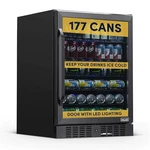 Newair Beverage Refrigerator With Glass Door 177 Can Mini - Scratch & Dent Used. Price: $706.10.