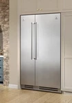 Hestan KRCR24 KFCL18 42" Column Refrigerator And Freezer Set Stainless Steel Open. Price: $10999.00.