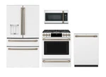 Cafe Matte White Package With Brushed Bronze Handles New. Price: $9707.00.