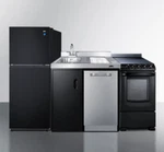 Summit 80" Allinone Kitchenette Electric Range, Dishwasher, Refrigerator ACK80HT New. Price: $6355.00.