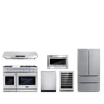 Cosmo 48 In. Range & Hood Dishwasher Wine Cooler Fridge Microwave Set Lp New. Price: $11074.29.